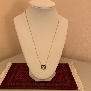 torrid Gold Chevron Circle Pendant Necklace